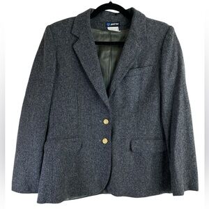 Vintage Panther Women’s Gray Pure Wool USA Union Made Blazer Suit Jacket Sz 9/10